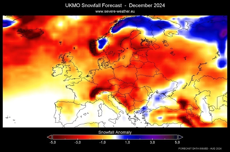 Πρόβλεψη χιονόπτωσης για τον χειμώνα 2024 - 2025. Τι δείχνει η καιρική αδυναμία του La Nina.