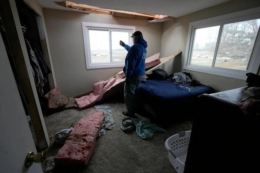 Χειμερινός ανεμοστρόβιλος χτύπησε τις ΗΠΑ: Ισχυρή καταιγίδα στο Ουισκόνσιν.