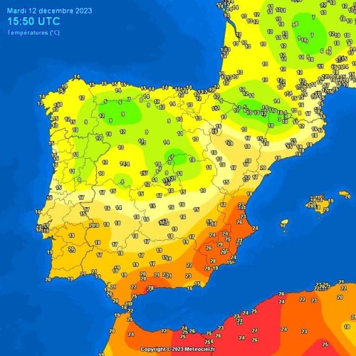 Ο Ιούνιος μέσα στον Δεκέμβριο μεταξύ Δ.Ευρώπης και Β.Αφρικής : 30 βαθμοί κελσίου στην Ισπανία χθες - Ρεκόρ και στην Γαλλία