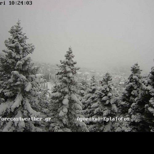 Πυκνές χιονοπτώσεις στα ορεινά. Δείτε Live εικόνα μέσα από τις κάμερες.