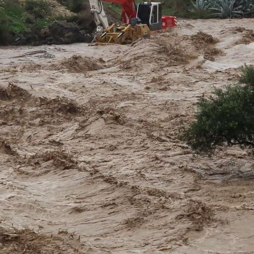 Σοβαρά πλημμυρικά φαινόμενα στην Θάσο. Δείτε εικόνες.